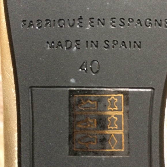 🍃💕NIB Free People Gold Leather Wrap Ballet Flat - Picture 8 of 8